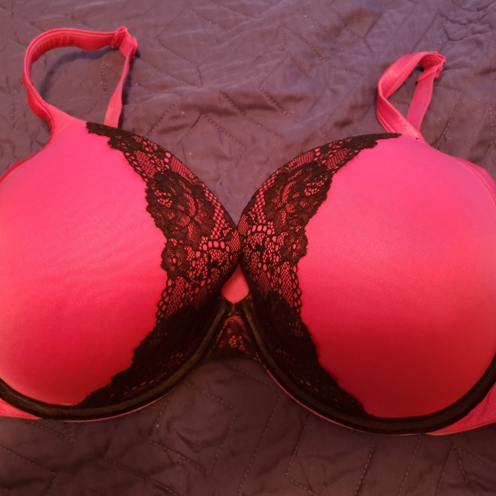 Pink lace Lane Bryant pushup bra